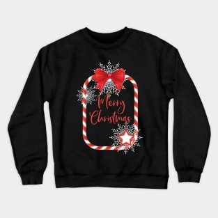 Snowflake Candy Cane Christmas Crewneck Sweatshirt